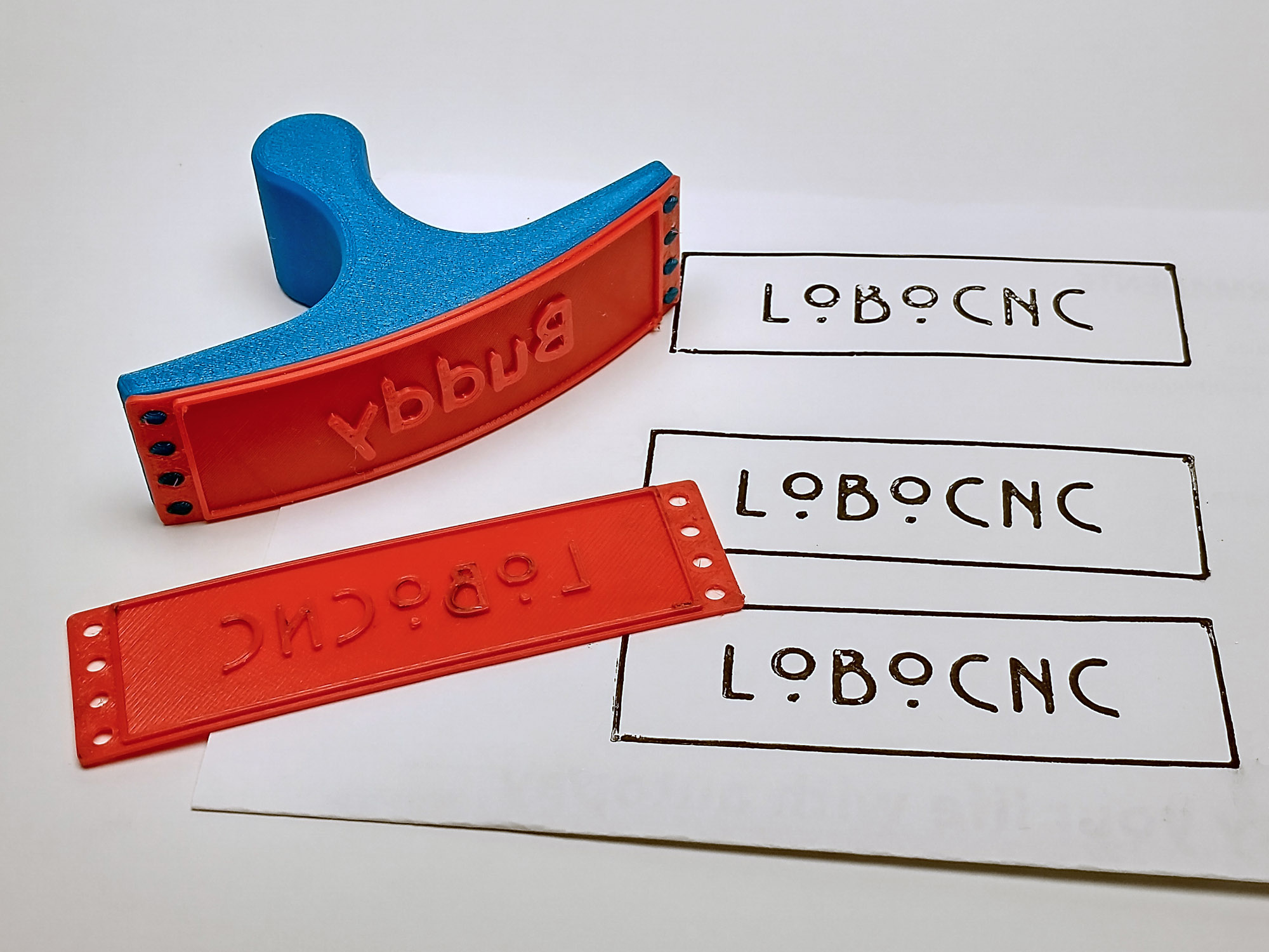 caoutchouc timbre personnalisable in trancheuse by lobocnc art modèles rubberstamp tampons 3D print model - Mito3D