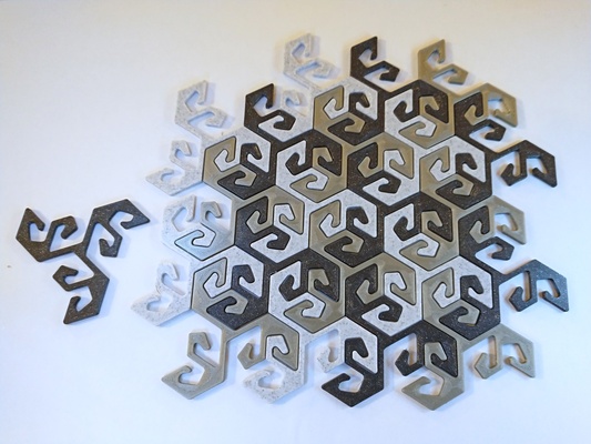 tessellierend shuriken by lobocnc kunst modelle tessellation 3d print model - Mito3D