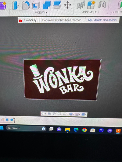 wonka barra caixa luz by teixeira 3d casa impressão decoração filmes 3d print model - Mito3D