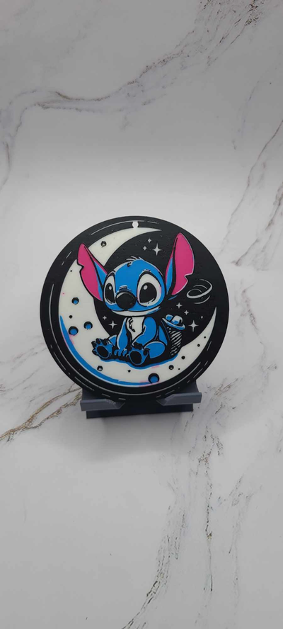 étoilé point lune perche by zipzapprint art 2d lilo stitch disney 3d print model - Mito3D