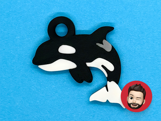 animals orca killer whale keychain by nicodeimos art coin & badges animal whales orcas sea dolphin fish water predator black white key ring rings chain chains keychains keyring keyrings original ear ears earring earrings swim fishes mammal magnet magnets 3d print model - Mito3D