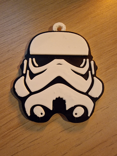 estrella guerras stormtrooper llavero by wickieprints arte modelos bolso percha ornamento 3d print model - Mito3D