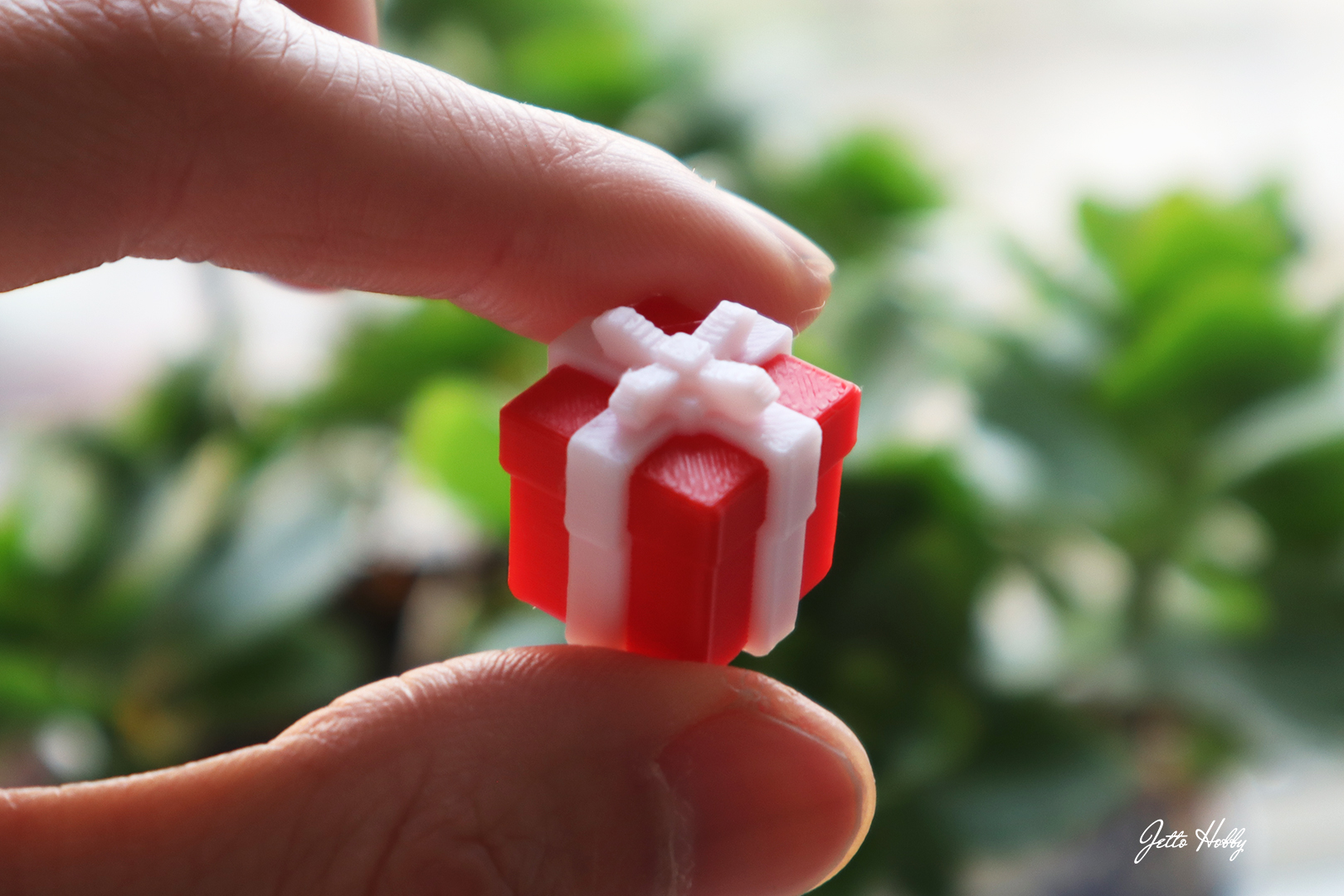 mini boîte by jetto loisir ménage festivités noël décor mignonne ruban fête cadeau voxel pixel 3D print model - Mito3D