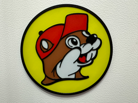 buc-ee's sign by kelzan art signs & logos beaver gas station logo texas cartoon mascot animal 3d print model - Mito3D