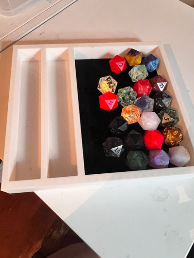 double slot dice tray by serophix designs toys & games dicetray box dnd 3d print model - Mito3D