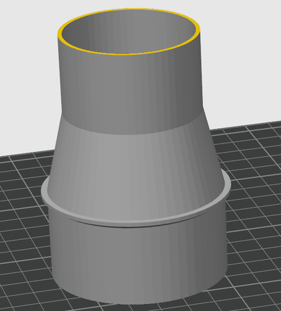 dewalt 7492 to scheppach hd12 51mm in 62mm colori remixado by regarnogal ferramentas máquina adaptador vácuo dwe7492 ferramenta serra circular sucção absaugadapter anexo 51mmportafilter 3d print model - Mito3D