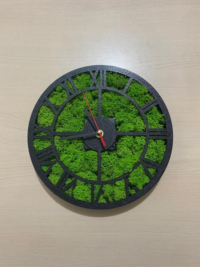 lichen clock by criss623 art signs & logos moss decoration 3d print model - Mito3D