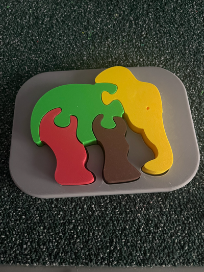 elefante puzzle ragazzi by intommy giocattoli giochi tomidea bambini piccoli inserimento inserimentopuzzle insertpuzzle inserire 3d print model - Mito3D