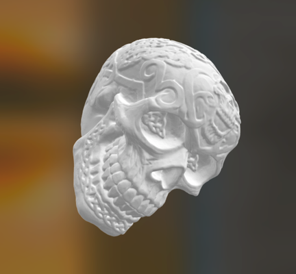 celtic skull by thibaud art sculptures 3d print model - Mito3D