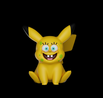 lanetli pikaçu sünger bob kare pantolon by snk3dd minyatürler yaratıklar pokemon 3d print model - Mito3D