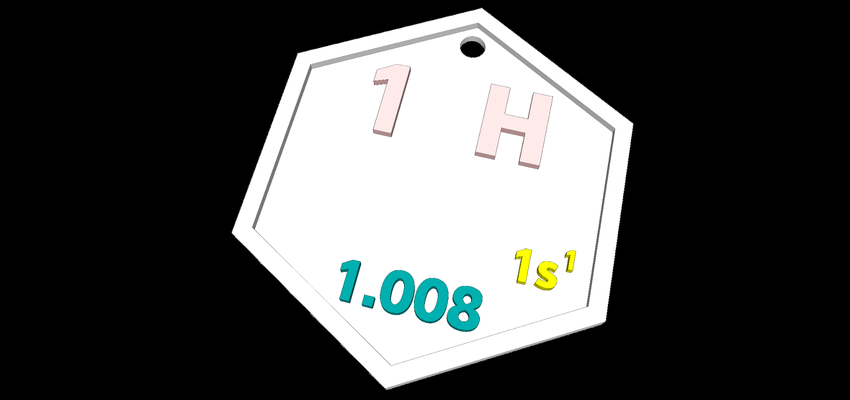 chemical element 1h by yuchuanming31 education chemistry 3d print model - Mito3D