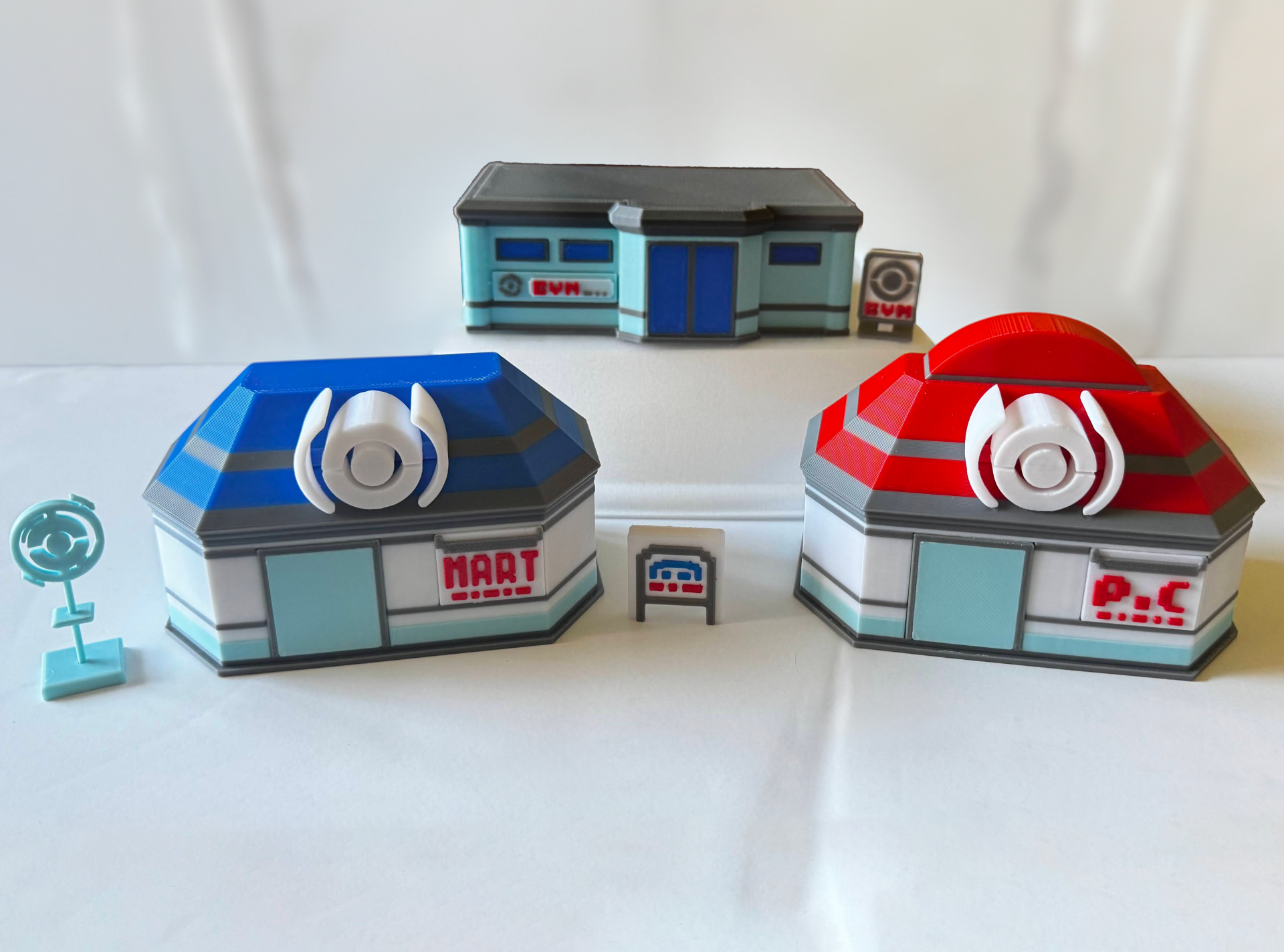 pok seg cidade partes estalo by kopp3d miniaturas arquitetura pokémon centro esmeralda pokemart academia pokestop casa construção minifiguras estatuetas compras 3D print model - Mito3D