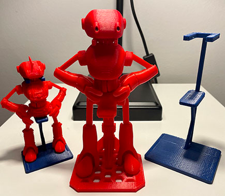 apressadamente robô exibição carrinhos 2 versões remixado by jlojkck brinquedos jogos suporte tornozelo ficar pé thingiverse imprimíveis 3d print model - Mito3D