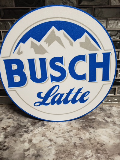 busch latte light box sign by frozennorth art signs & logos beer led 3d print model - Mito3D