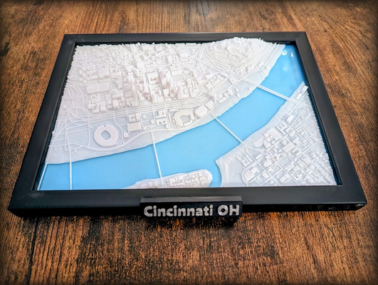 cincinnati ohio 3d miniatura by jarvijar miniaturas arquitectura centro ciudad mini paisaje urbano modelo florecer terreno mapa bricolaje diy cuadro divertido cincy estados unidos cincinnati 3d print model - Mito3D