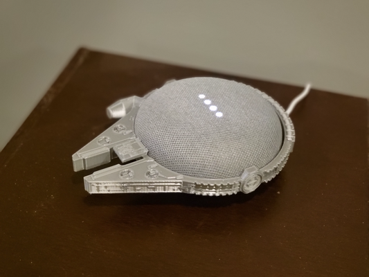 millennio falco nido mini titolare supporto remixato by nweishar domestico casa modelli stella guerre google casa millenniumfalcon googlemini googlehome guerre stellari guerra stellare 3d print model - Mito3D