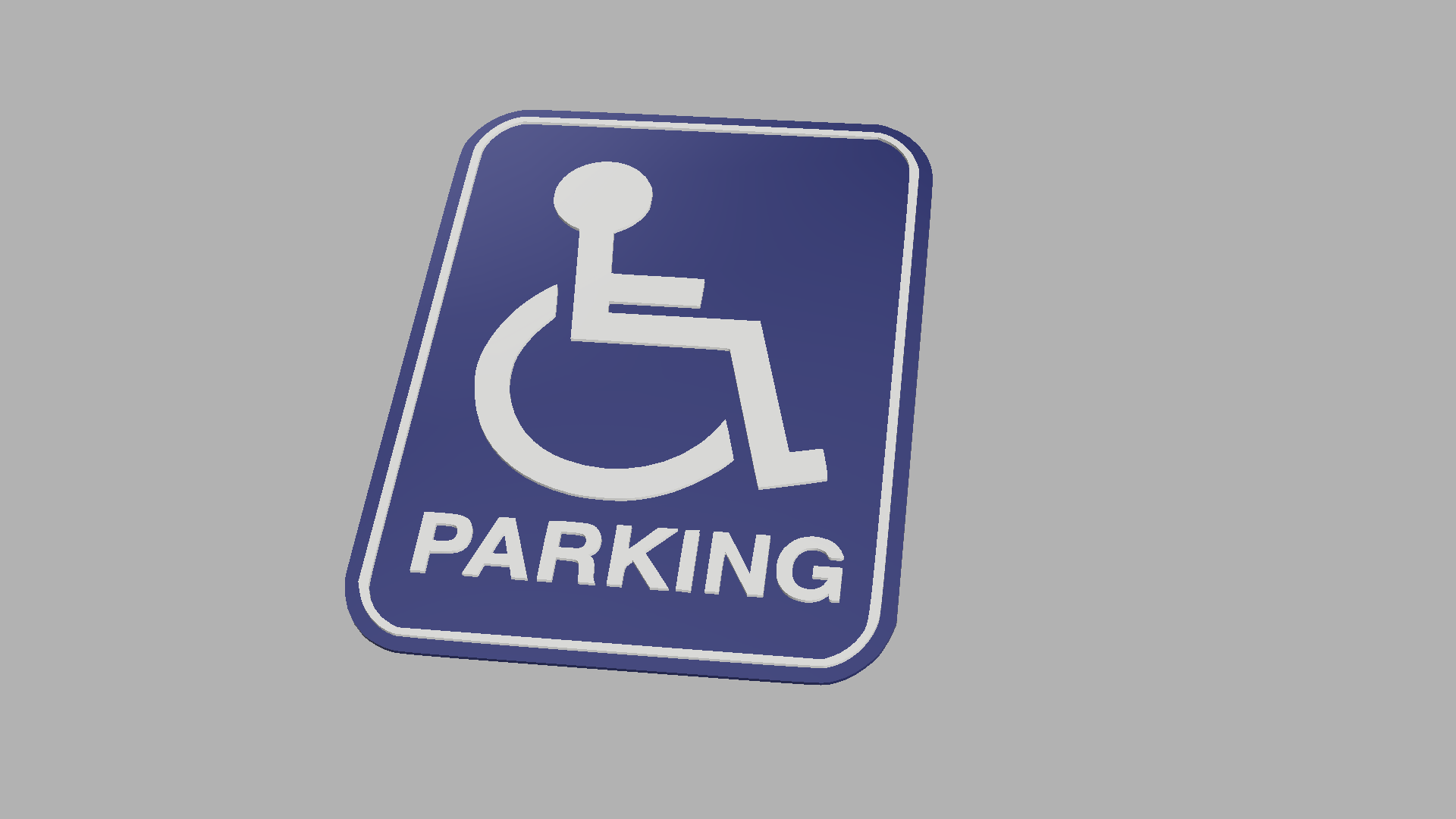 sign - handicap parking by steven m art signs & logos 3D print model - Mito3D