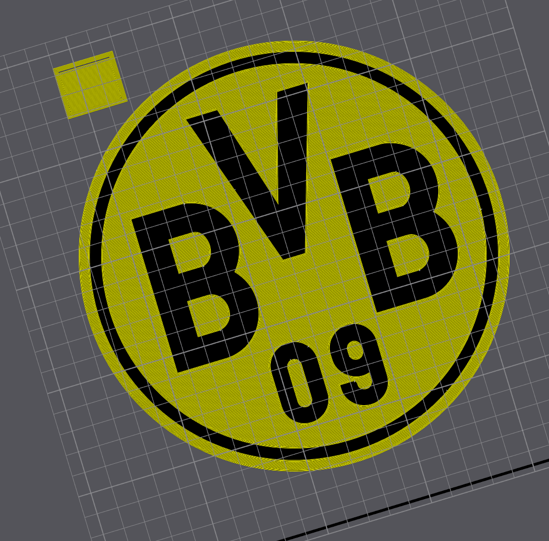 borussia dortmund logo by domi dns pasatiempo bricolaje diy deporte aire libre p ej 09 fuball fútbol 3D print model - Mito3D