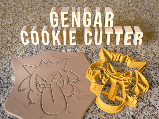 gengar biscuit coupeur langue pok lun by misérablement ménage festivités pokémon noël fête emporte ausstecher cuisinier gastly hanter pâte biscuits timbre 3d print model - Mito3D