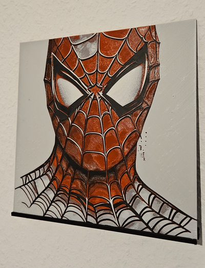 hombre araña hueforjado by 3dprintcess arte 2d maravilla pared deco deko decoración dekoration varita mágica estante real forja sombreros pintado impresión 3d print model - Mito3D