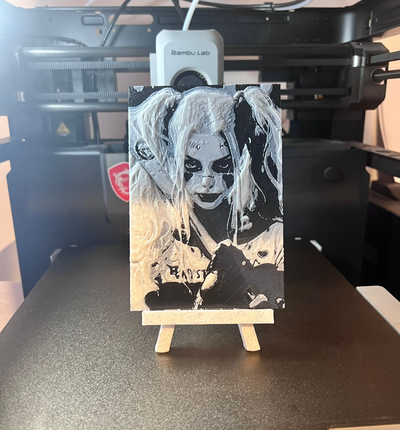 harley quinn hueforge by fatalchaos25 art 2d christmas 3d print model - Mito3D