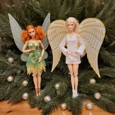 ángel duende hada alas 1 6 escala muñecas by necesidad juguetes juegos caracteres ala angel elfo muñeca barbie monstruo alto 3d print model - Mito3D