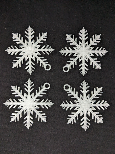 snowflake ornament remixed by cory isakson household decor christmas clear 3d print model - Mito3D