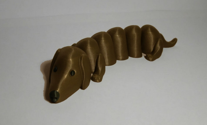 esnek köpek daksund yeniden karıştırılmış by letitbe 7 sanat modeller mafsallı 3d print model - Mito3D