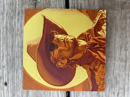 sunset cowboy hueforge filament painting by jeremy art signs & logos filamentpainting 3d print model - Mito3D