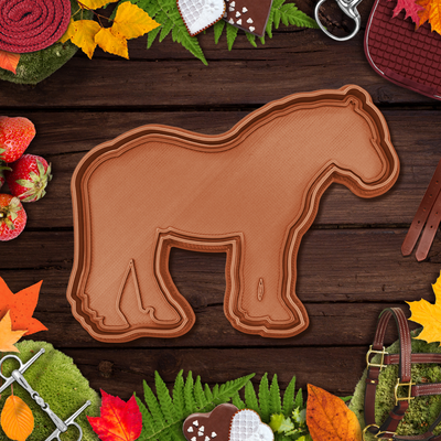 cavallo pony biscotto taglierina francobollo by indibili passatempo fai natale 2023 2024 natale christmascookiecutter timbro biscotti frese cookiescutter cookiesstamp argilla indietro equitazione 3d print model - Mito3D