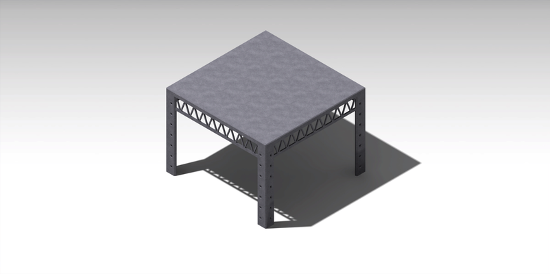 connectable mini tables 220x220x160 mm by amerdo household office modular furniture screw-together diy interconnectable m13x16 screws m3 nuts construction home improvement custom versatile table design 3d print model - Mito3D