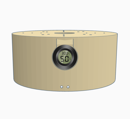 bambu spool dryer cover w hygrometer thermometer port remixed by mediaman3d 3d printer accessories bambulab bambulabx1carbon x1carbon spooldryer p1p bambulabp1p bambup1p p1s p1smods 3d print model - Mito3D