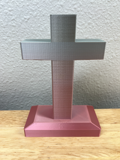 kreuz stand by mike pasquariello kunst modelle heilig ostern jesus weihnachten dreieinigkeit bestätigung gemeinschaft kuchen topper hochzeit mütter 3d print model - Mito3D