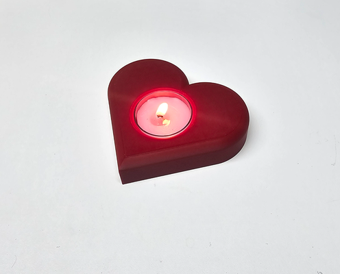 corazón conformado té ligero vela soporte escalable talla velas by brillantesboolits casa decoración forma corazon te candelitavela ams bambu bambulab x1 p1 p1s x1c bonita lindo ambient lighting elegante 3d print model - Mito3D