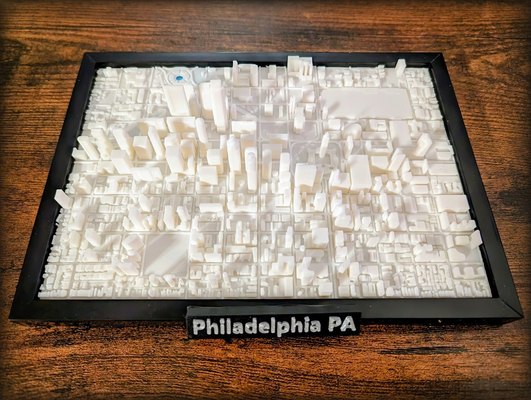 filadelfia pa 3d miniatura by jarvijar miniaturas pensilvania geografía mapa ciudad mini modelo paisaje urbano bricolaje diy cuadro divertido estados unidos terreno 3d print model - Mito3D