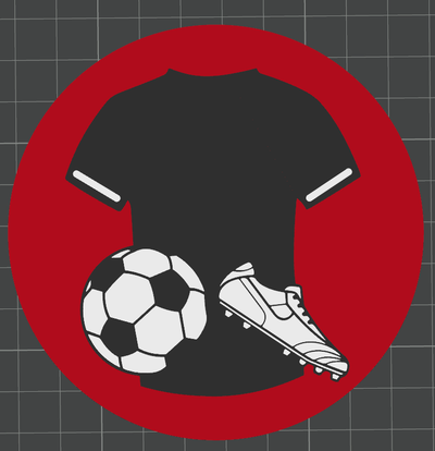 fútbol camisa portavasos by código pasatiempo bricolaje diy 3d print model - Mito3D