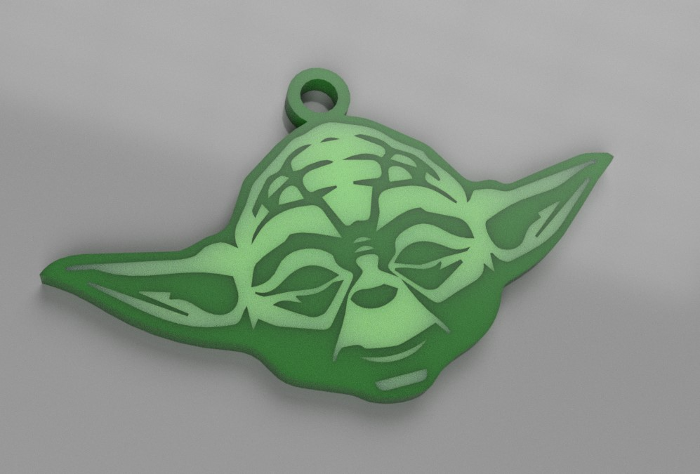 chaveiro mestre yoda estrela guerras tema by alexandre paixao 3d impressora acessórios chave guerra estrelas babayyoda 3D print model - Mito3D