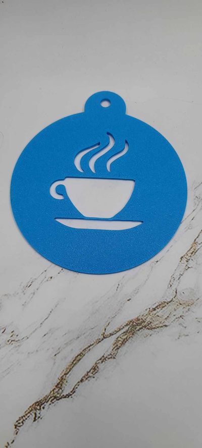 quente café felicidade by zipzapprint arte 2d enfeite 3d print model - Mito3D