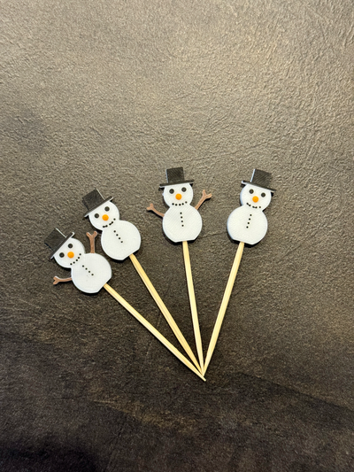 pimp my toothpick snowman by paulbpunkt household festivities christmas party decoration snow christmasparty christmasdecoration holder zahnstocher schneemann 3d print model - Mito3D