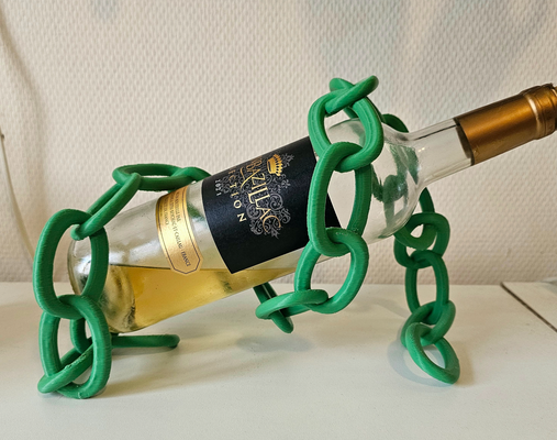 vino titolare supporto catena by 3dcreat3d domestico arredamento bottiglia bottiglia portabottiglie arte housedecor decorazioni deco 3d print model - Mito3D