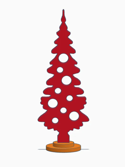 semplice natale albero by oisopetrol domestico arredamento 2023 decorazione decorazioni 3d print model - Mito3D