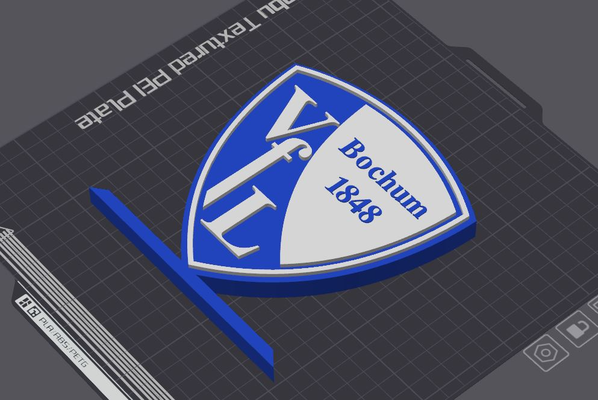 vfl bochum logo masa ayakta durmak by 5kyrunn3r sanat işaretler logolar bundesliga işaret kulüp logosu futbol ams hazır 3d print model - Mito3D