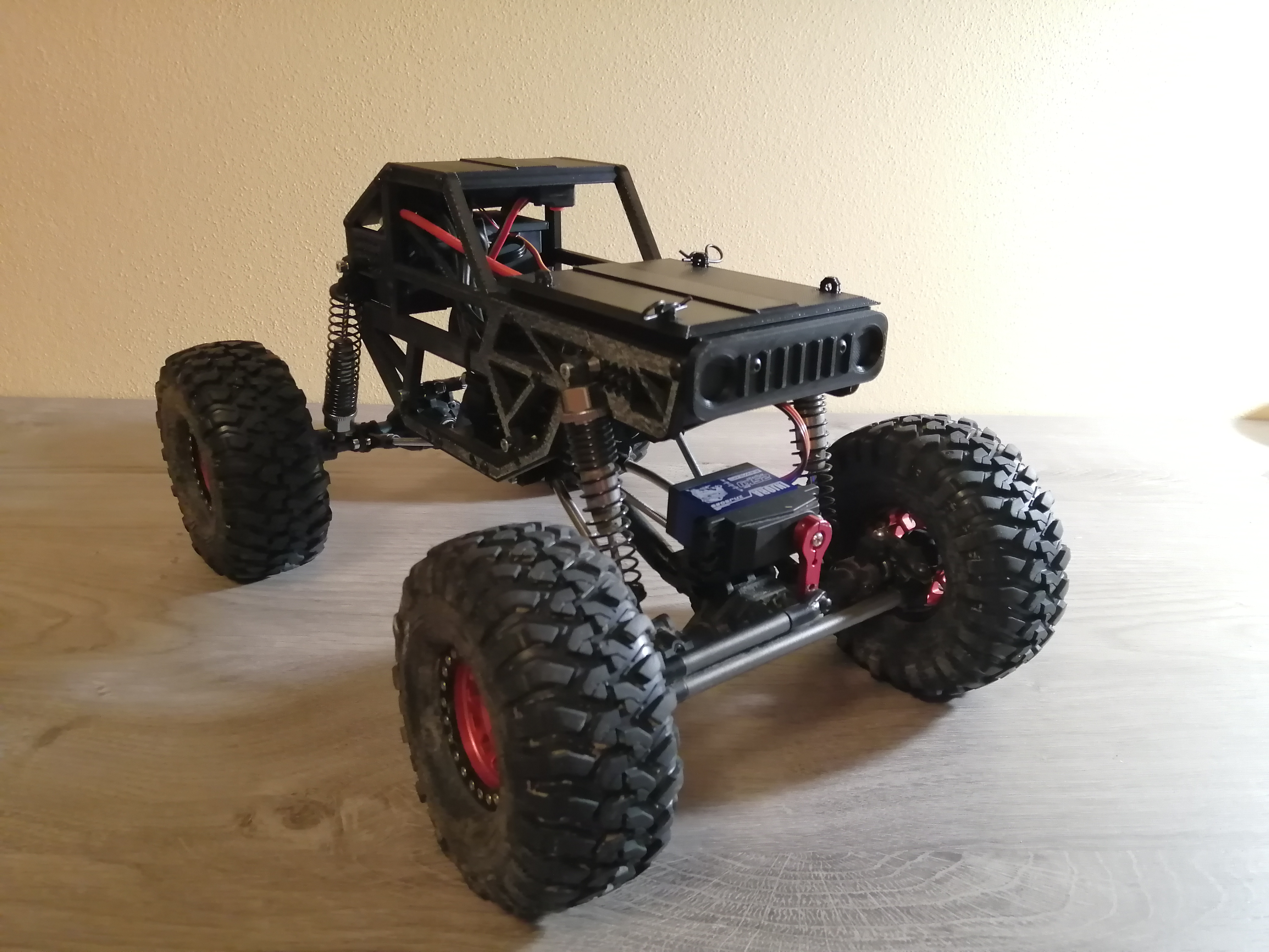 rc procès voiture by litrich loisir diy robotique traxxas trx4 rccar scx10 axial petit chariot 3D print model - Mito3D