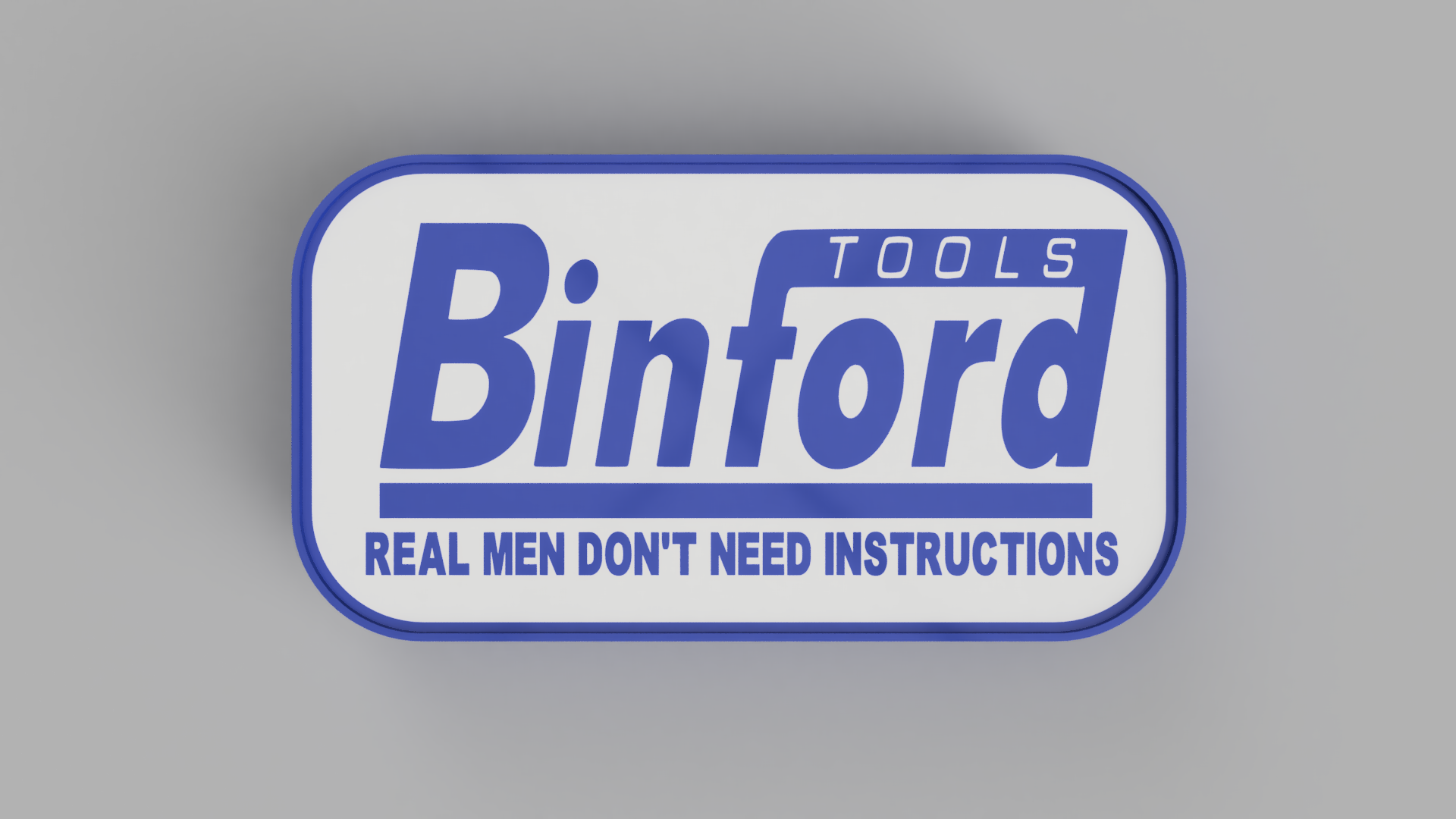 binford tools lightbox led lamp by nico91 art signs & logos sign logo wall wallart light ledbox ledlamp garage mancave 3D print model - Mito3D