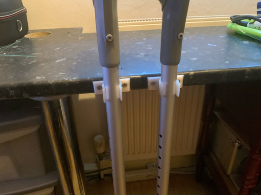 crutch holder by dominator334 tools medical crutches 3d print model - Mito3D