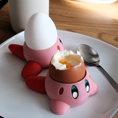 kirby yumurta bardak kirby'nin yumurta sarısı cennet by sakul minyatürler yaratıklar kabı nintendo oyun video oyunu mutfak kahvaltı sabah figür mario 3d print model - Mito3D