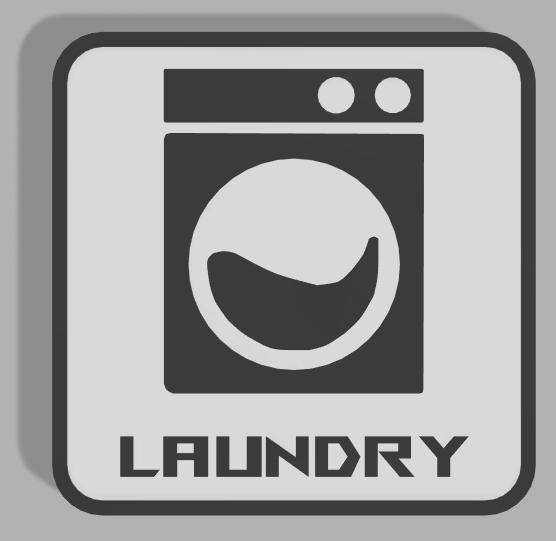 sign laundry by dengamleninja art signs & logos 3D print model - Mito3D