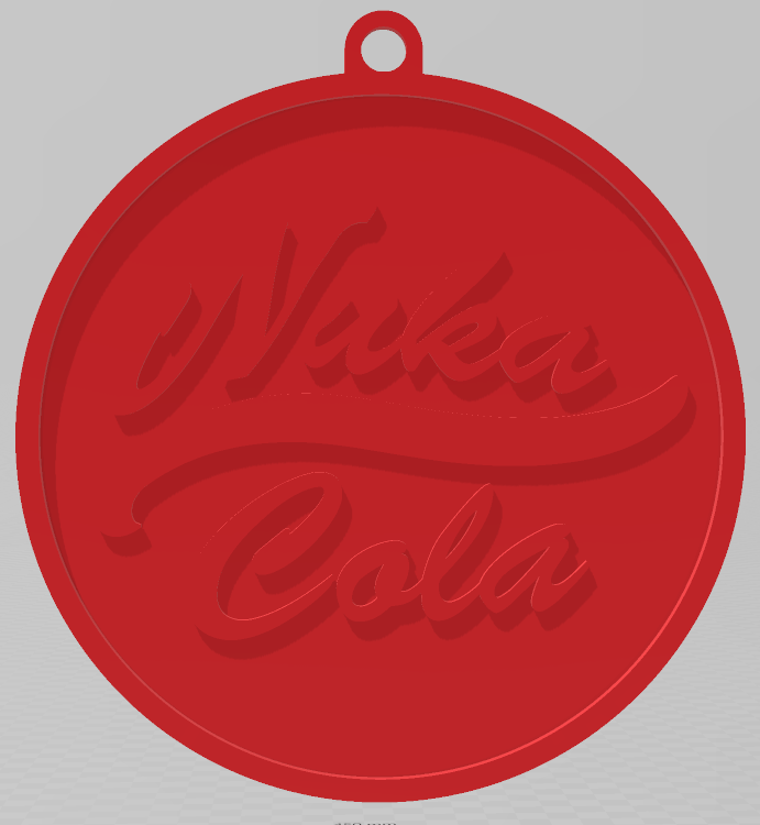 facile to stampa ricaduta ispirato nuka cola natale albero ornamento decorazione by pietra angolare 3d domestico festività natale ornamenti addobbi natalizi treeornament per alberi fallout3 fallout4 falloutnewvegas vegas coca cola 3D print model - Mito3D