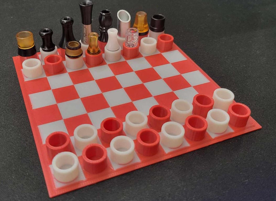 chessboard diptips by adwix 1 hobby & diy vape driptip 510 chess board holder station 3d print model - Mito3D