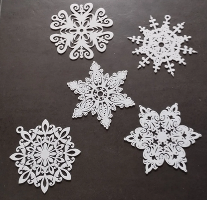 snowflake x5 by andrzeju art 2d snow 3d print model - Mito3D